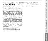 EDICTO CONVOCATORIA JUEZ DE PAZ DE ARENAS DEL REY (GRANADA)